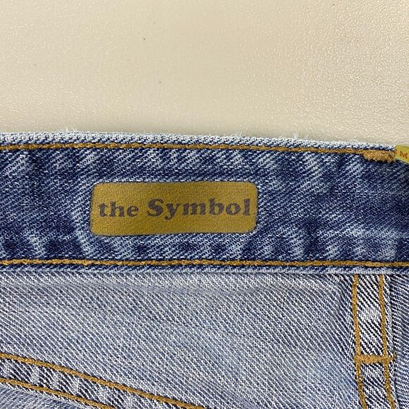 Adriano Goldshmied The Symbol Jeans Mens 40x28 Blue Button Fly Straight Relaxed - Picture 8 of 14